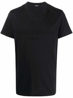 Balmain футболка с тисненым логотипом