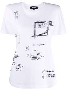 Dsquared2 футболка с принтом и круглым вырезом