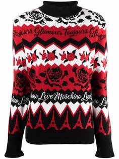 Love Moschino джемпер вязки интарсия