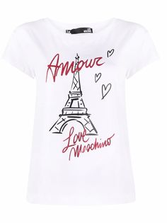 Love Moschino футболка Amour Tour Eiffel