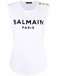 Balmain топ с логотипом