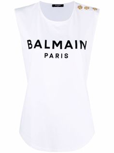 Balmain топ с логотипом