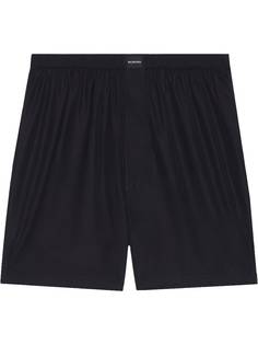 Balenciaga logo-patch buttoned-fly boxer shorts