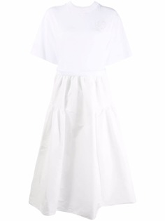 Alexander McQueen платье с короткими рукавами и вышивкой