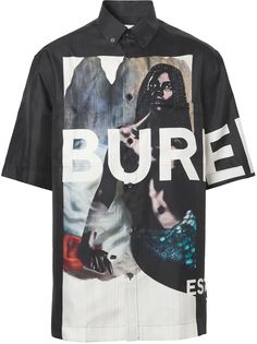 Burberry рубашка с принтом