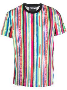 Versace Jeans Couture футболка в полоску с логотипом