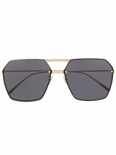 Bottega Veneta Eyewear солнцезащитные очки в геометричной оправе