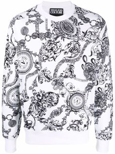 Versace Jeans Couture толстовка с логотипом Baroque