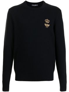 Dolce & Gabbana джемпер с нашивкой-логотипом