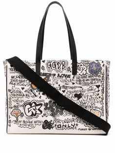 Golden Goose сумка-тоут с принтом граффити