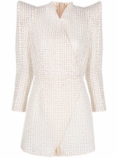 Balmain платье мини с объемными плечами