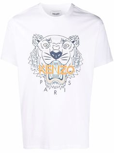 Kenzo футболка с принтом Tiger