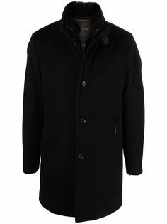 Moorer однобортное пальто с утепленной подкладкой