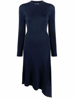 Kenzo платье асимметричного кроя в рубчик