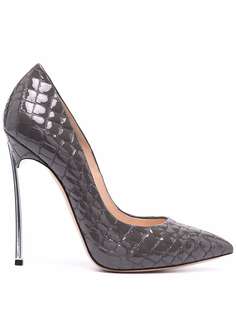 Casadei Blade crocodile-effect pumps