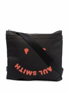 PS Paul Smith logo-print zipped messenger bag