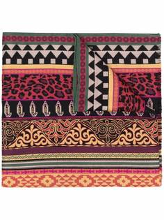 Etro полосатый шарф с бахромой