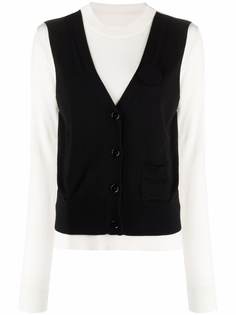 MM6 Maison Margiela многослойный джемпер