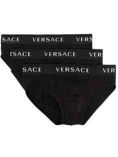 Versace комплект из трех пар трусов-брифов с логотипом