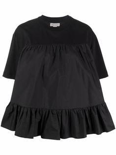 Alexander McQueen расклешенная блузка с оборками