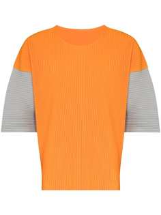 Homme Plissé Issey Miyake плиссированная футболка в стиле колор-блок