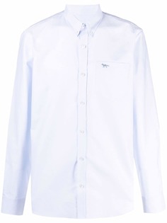Maison Kitsuné рубашка с вышитым логотипом