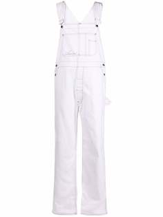 AMIRI contrast-stitching denim overalls