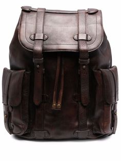 Officine Creative pebble leather backpack