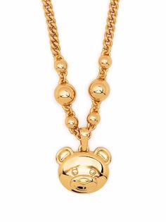 Moschino teddy bear-pendant necklace