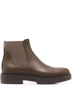 Santoni slip-on leather Chelsea boots