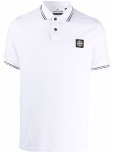 Stone Island рубашка поло с контрастной отделкой