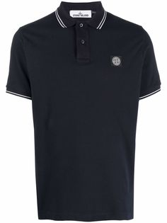 Stone Island рубашка поло с нашивкой-логотипом