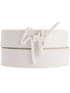 Giuseppe Zanotti logo-plaque leather belt