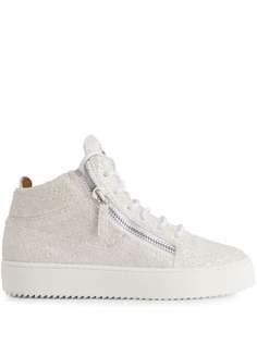 Giuseppe Zanotti glitter-embellished high-top trainers