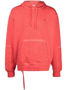 Helmut Lang embroidered-logo hoodie