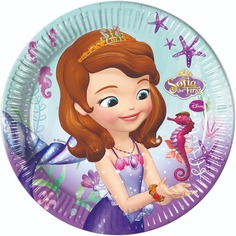 Набор тарелок бумажных Procos sofia pearl of the sea 23 см. 8 шт