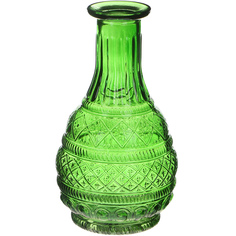 Ваза стеклянная Hakbijl Glass Bottle Pattern серая 10,5х23 см