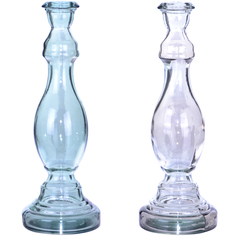 Подсвечник стеклянный Kaemingk обиход 10.5х30см в ассортименте