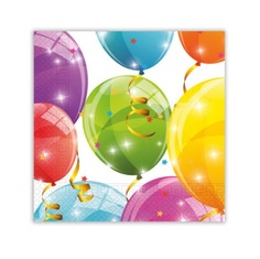 Салфетка двухслойная 33х33 см, 20 шт Procos Sparkling Balloons