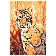 Картина по номерам "Любопытный тигренок", 20x30 см Molly