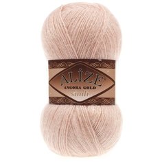 Пряжа Alize Angora Gold Simli, 20 % шерсть, 75 % акрил, 5 % люрекс, 100 г, 500 м, 5 шт., 404 шампань