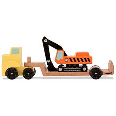 Melissa&Doug,Трейлер и экскаватор