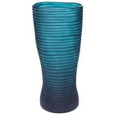 KARE Design Ваза Swirl, коллекция "Водоворот" 14*31*14, Стекло, Бирюзовый