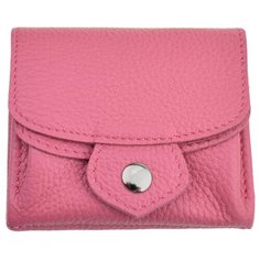 Кошелек женский BB1 из натуральной кожи, на кнопке, цвет розовый