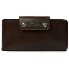 Портмоне BB1 из натуральной кожи, на кнопках, цвет коричневый