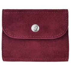 Кошелек BB1 из натуральной замши, цвет бордовый
