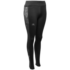 Тайтсы утепленные для бега женские RUN WARM+ черные, размер: L / W33 L31, цвет: Черный/Черный KALENJI Х Декатлон Decathlon