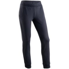 Брюки для джоггинга утепленные из футера гимн. для девочек черные с принтом 100, размер: 141-148CM10-11A, цвет: Черный/Белоснежный DOMYOS Х Декатлон Decathlon