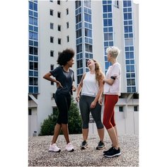 Тайтсы 3/4 RUN SUPPORT черные, размер: S / W28 L31, цвет: Черный KALENJI Х Декатлон Decathlon