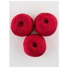 Пряжа "Успешная" 50г, 220 м (3 мотка)., Пехорский текстиль, 06-Красный Пехорка